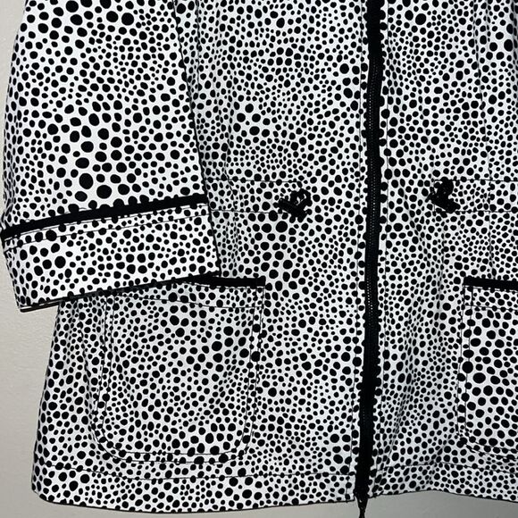 Chico’s black-and-white three-quarter sleeve, full zip, lightweight jacket - Picture 5 of 11